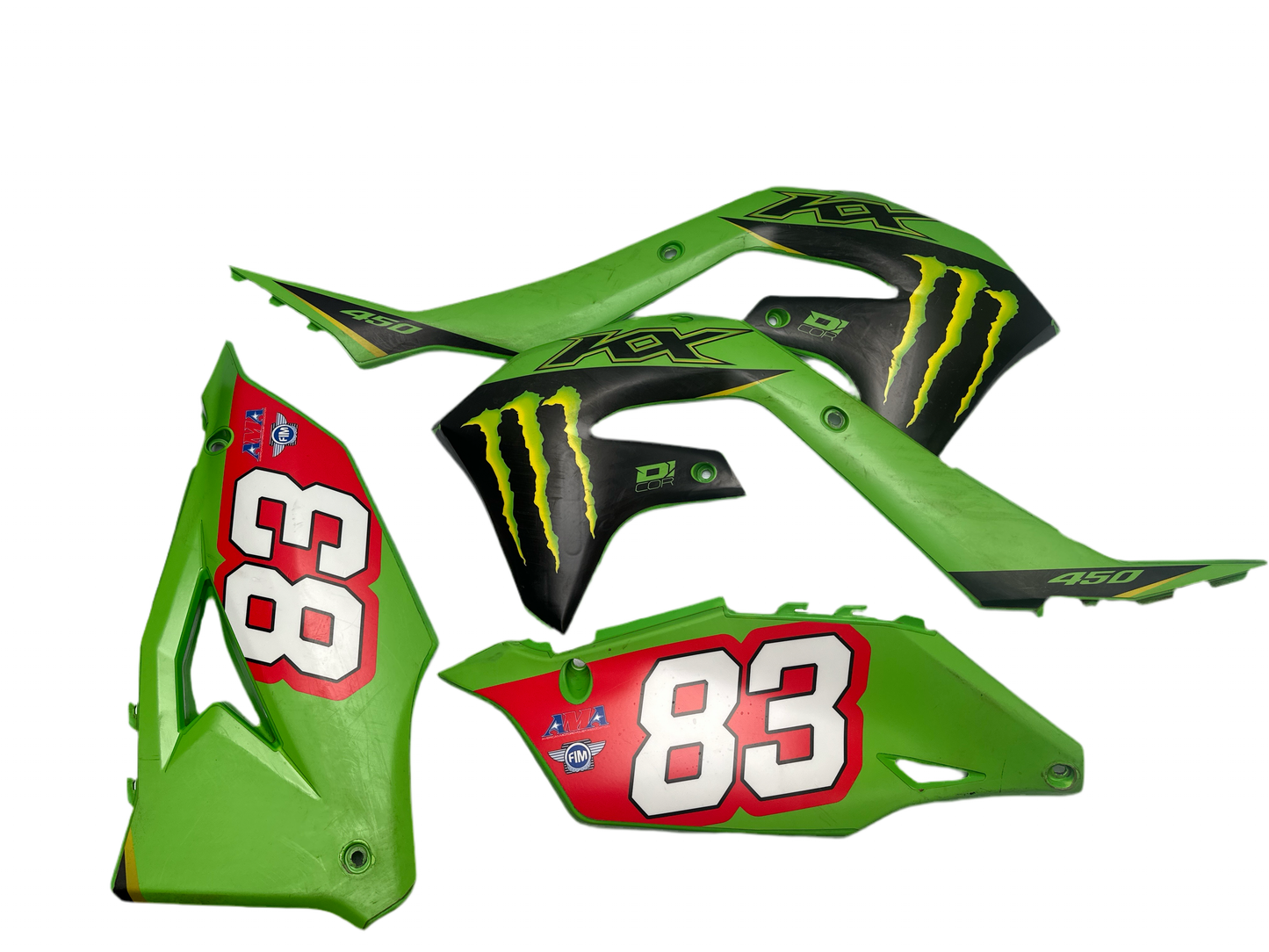 USED 2019-23 Kawasaki KX 450 plastics PN# 2736310002 KA04751026 #31