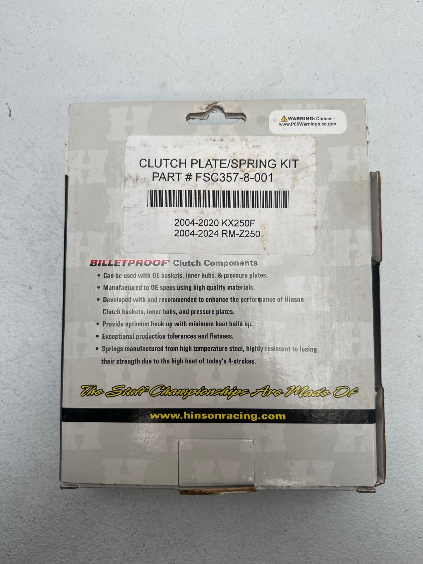 NEW 2002-2020 Kawasaki KX 250f Clutch Plate/Spring Kit PN# FSC357-8-001 #AC101